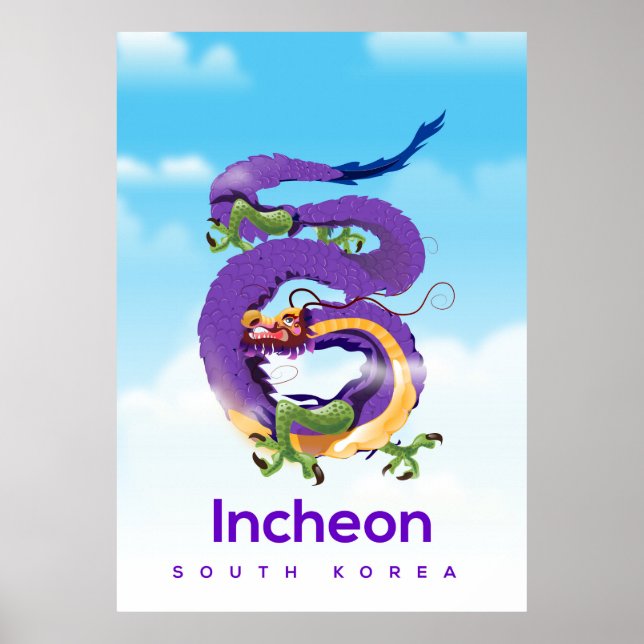 Incheon South Korea Dragon Poster (Front)