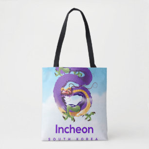 Incheon South Korea Dragon Tote Bag