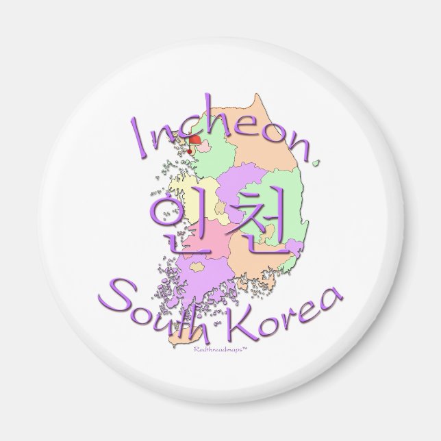 Incheon South Korea Magnet (Front)