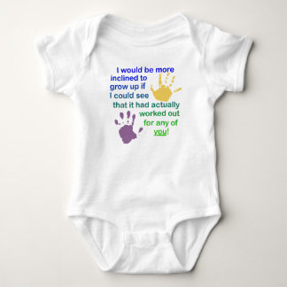 Inclined To Grow Up Funny Creeper Romper