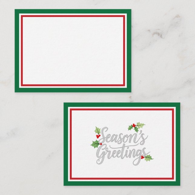 Include A Personal Note with your Christmas Gift Card (Front/Back)