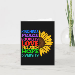 Inclusion Acceptance Kindness Solidarity Awareness Card