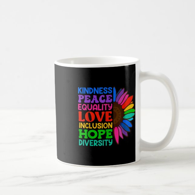 Inclusion Acceptance Kindness Solidarity Awareness Coffee Mug (Right)