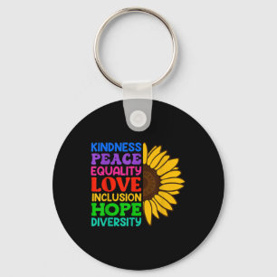 Inclusion Acceptance Kindness Solidarity Awareness Key Ring