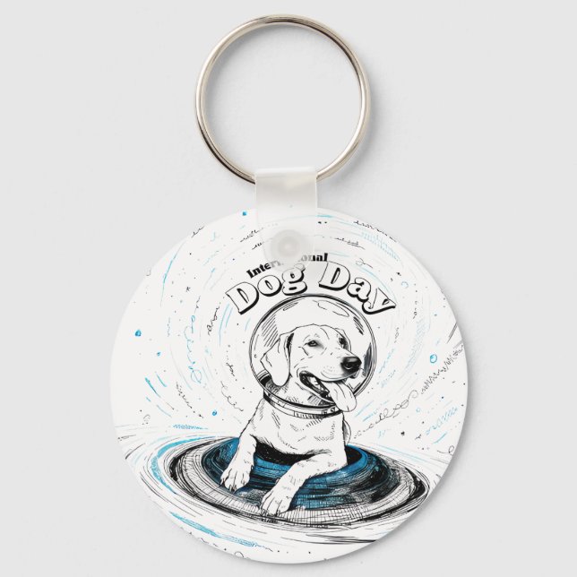 Inclusion Canine Space Design Key Ring (Front)