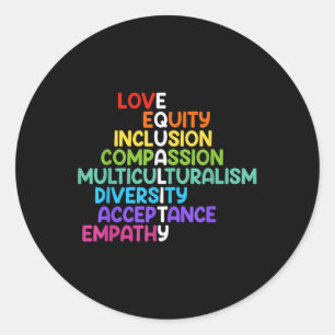 Inclusion Compion People With Disabilities Awarene Classic Round Sticker