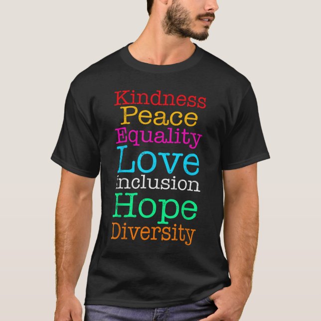 Inclusion Equality Diversity Hope T-Shirt (Front)