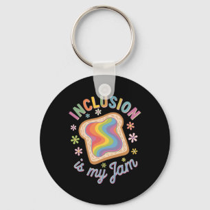 Inclusion Is My Jam Autism Awareness Key Ring