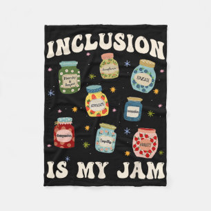 Inclusion Is My Jam Sped Teacher Special Education Fleece Blanket