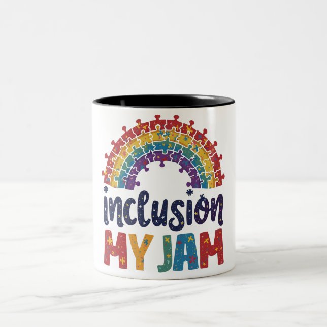  Inclusion is My Jam Two-Tone Coffee Mug (Center)