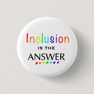 Inclusion is the Answer - Neurodiversity Awareness 3 Cm Round Badge