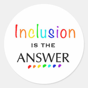 Inclusion is the Answer - Neurodiversity Awareness Classic Round Sticker