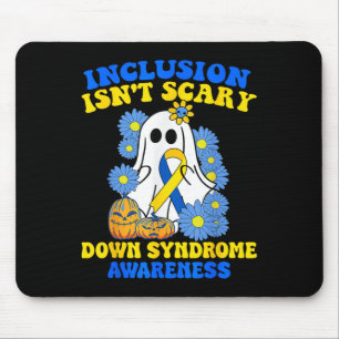 Inclusion Isnt Scary Halloween Ghost Down Syndrome Mouse Pad
