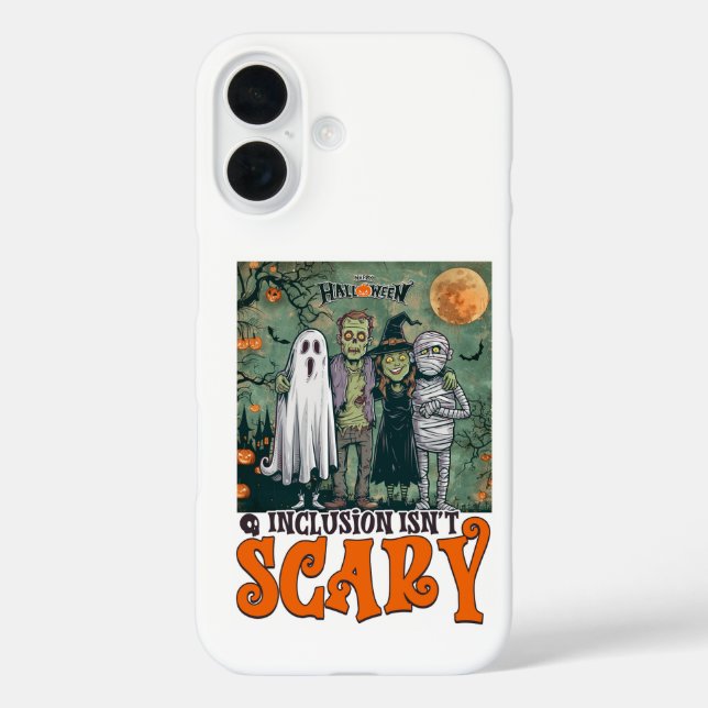 Inclusion Isn't Scary Halloween Horror Characters Case-Mate iPhone Case (Back)