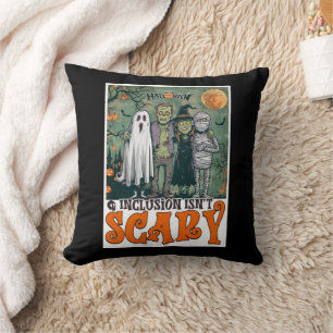 Inclusion Isn't Scary Halloween Horror Characters Cushion