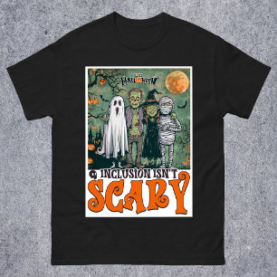 Inclusion Isn't Scary Halloween Horror Characters T-Shirt