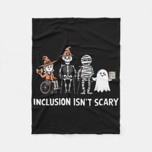 Inclusion Isn't Scary Slp Halloween Costume Sped T Fleece Blanket