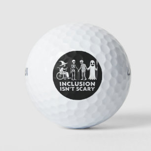 Inclusion isn't scary Spooky Skeleton Teacher Golf Balls
