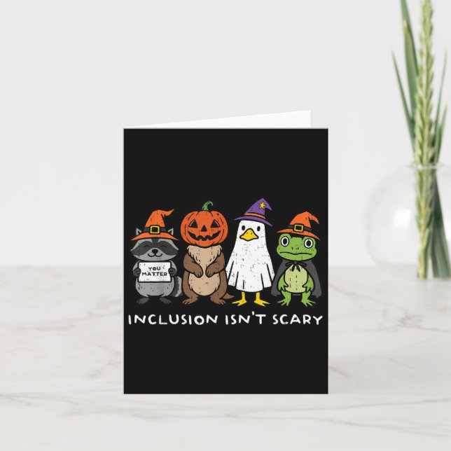 Inclusion Isn't Y Slp Halloween Sped Teacher Anima Card (Front)