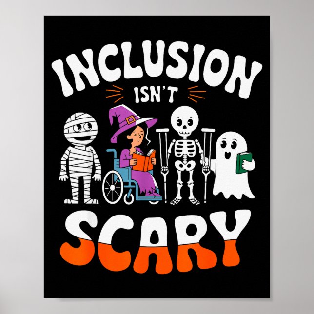 Inclusion Isn't Y Sped Halloween Special Education Poster (Front)