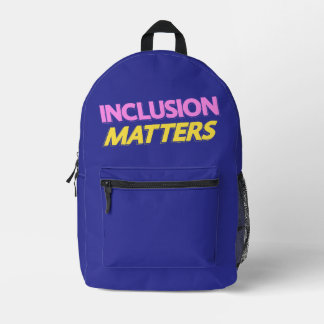 Inclusion matters printed backpack