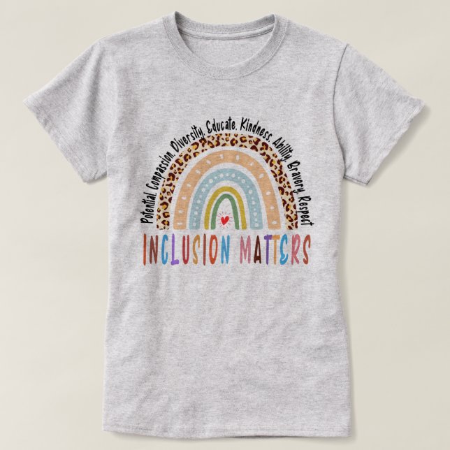 Inclusion Matters, Special Education, Autism  T-Sh T-Shirt (Design Front)