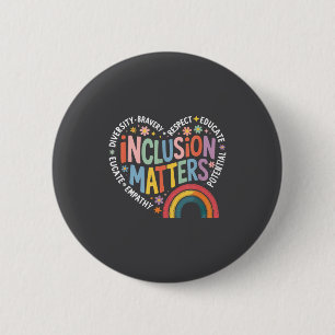 Inclusion Matters Special Education Teacher Design 6 Cm Round Badge