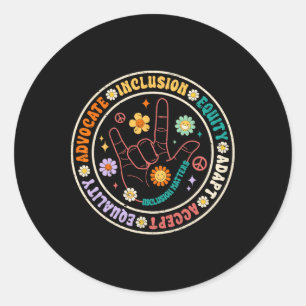 Inclusion Problems Autism Awareness Special Educat Classic Round Sticker