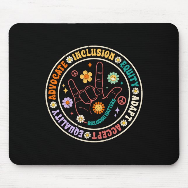 Inclusion Problems Autism Awareness Special Educat Mouse Pad (Front)