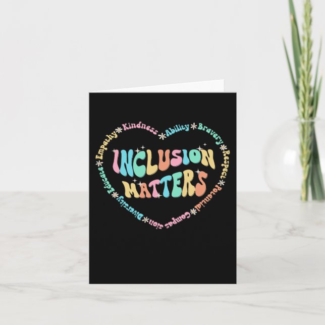 Inclusion Problems Autism Awareness Sped Teacher K Card (Front)