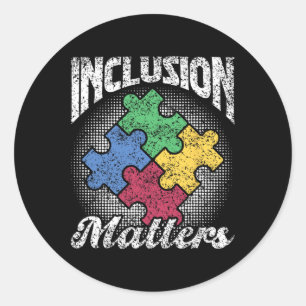 Inclusion Problems Autist Support Autistic Autists Classic Round Sticker