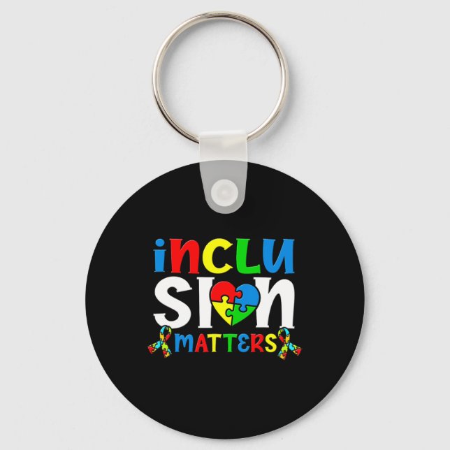 Inclusion Problems Autistic Autist Autists Support Key Ring (Front)