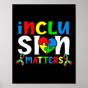 Inclusion Problems Autistic Autist Autists Support Poster
