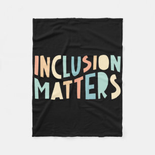 Inclusion Problems Special Education Autism Awaren Fleece Blanket