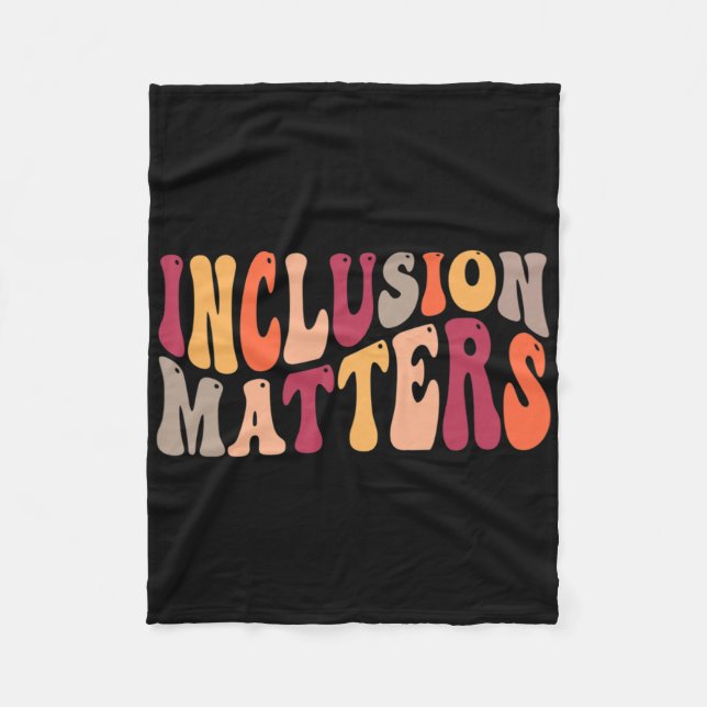 Inclusion Problems Special Education Autism Awaren Fleece Blanket (Front)