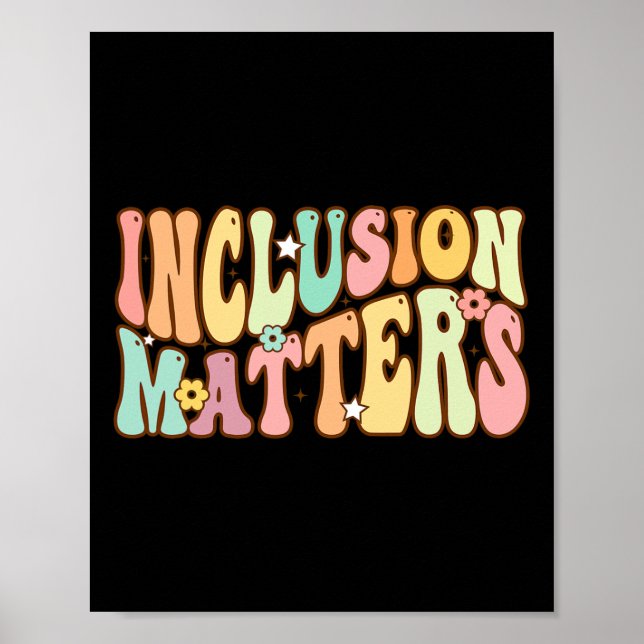 Inclusion Problems Special Education Autism Awaren Poster (Front)