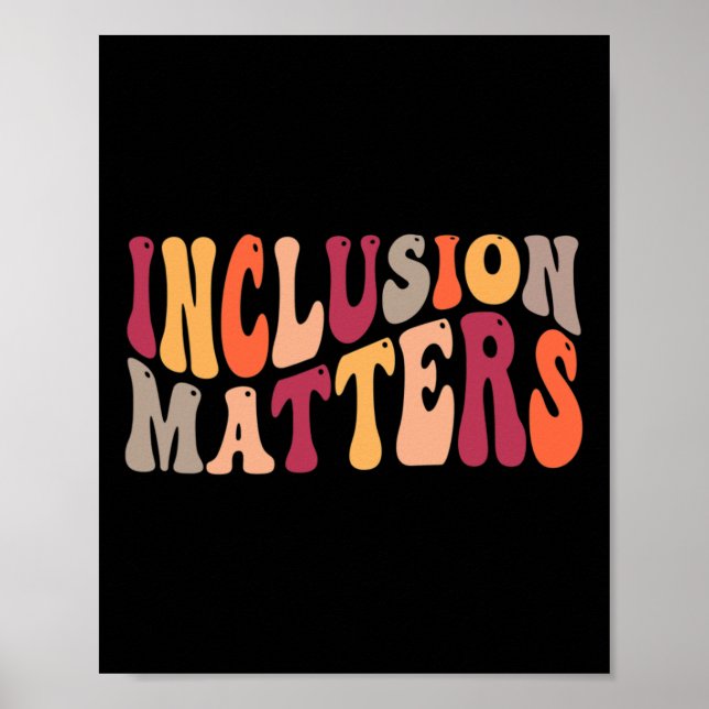 Inclusion Problems Special Education Autism Awaren Poster (Front)