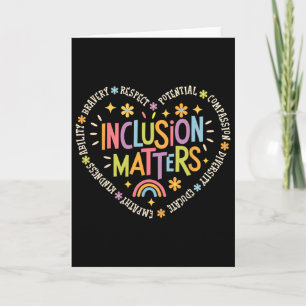 Inclusion Problems Special Education Teacher Autis Card
