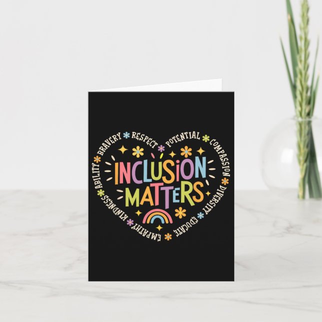 Inclusion Problems Special Education Teacher Autis Card (Front)