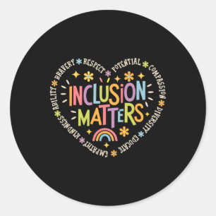 Inclusion Problems Special Education Teacher Autis Classic Round Sticker