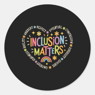 Inclusion Problems Special Education Teacher Autis Classic Round Sticker