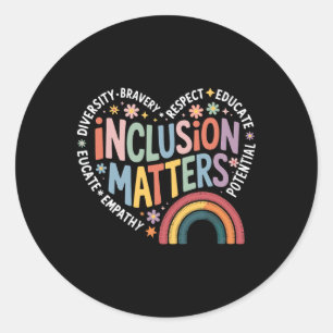Inclusion Problems Special Education Teacher Sped Classic Round Sticker