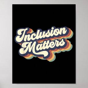 Inclusion Retro Special Education Teacher Women Poster
