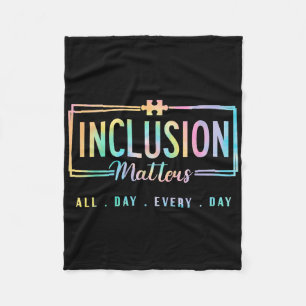 Inclusion S Autism Awareness Month Sped Neurodiver Fleece Blanket