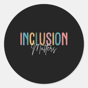 Inclusion S Colourful Mental Health Awareness Classic Round Sticker