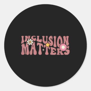 Inclusion S Special Education Autism Awareness Tea Classic Round Sticker