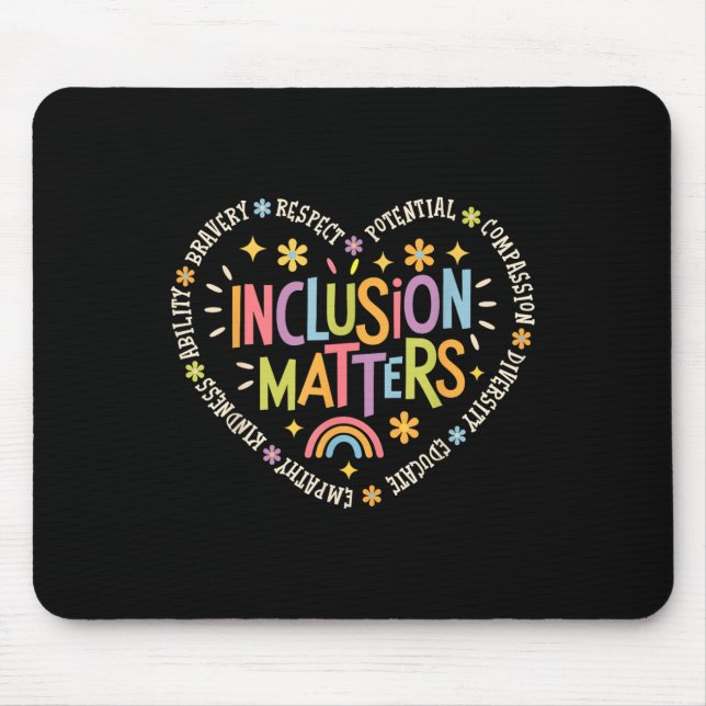 Inclusion S Special Education Teacher Autism Aware Mouse Pad (Front)