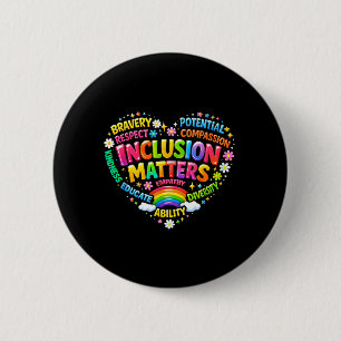 Inclusion Special Education Teacher Autism 6 Cm Round Badge