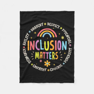 Inclusion Special Education Teacher Autism Fleece Blanket