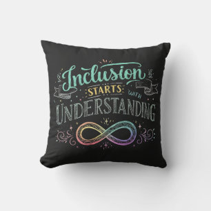 Inclusion Starts with Understanding Chalk Quote Cushion